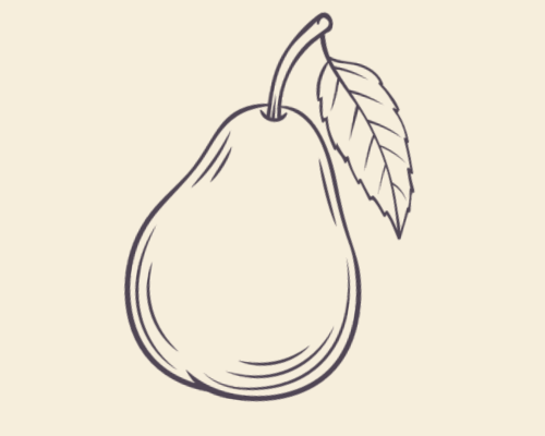 pear icon on a cream background