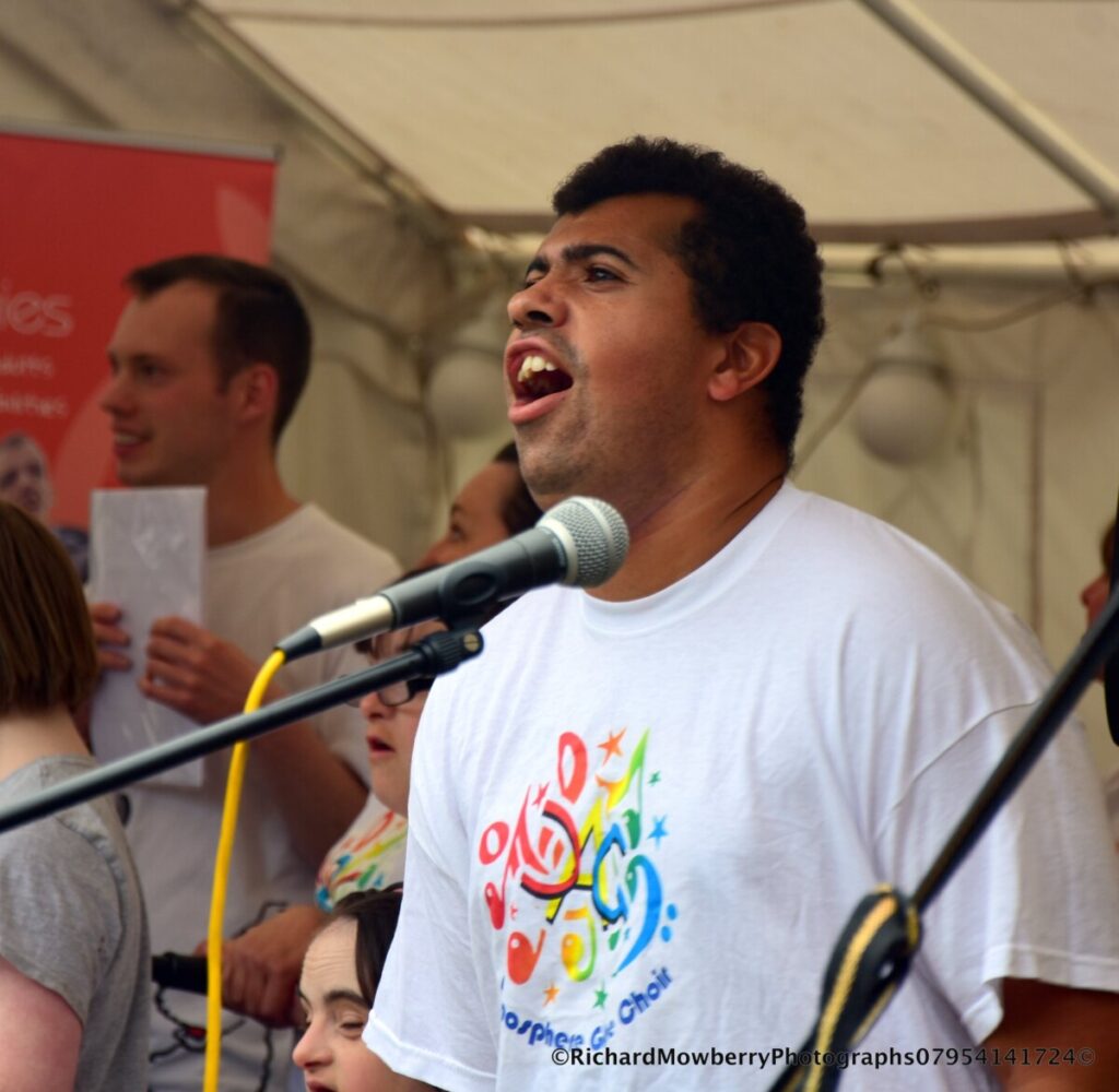 Alex singing in the choir