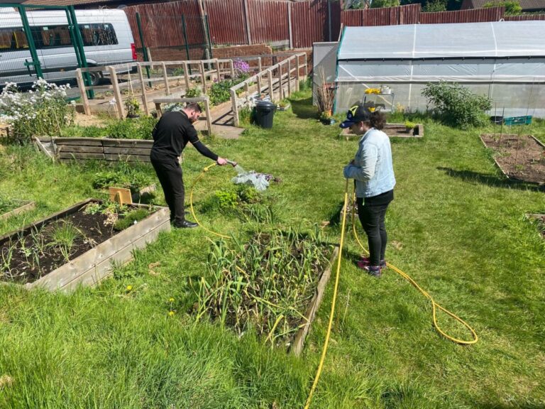Members in the Bestwood Community garden