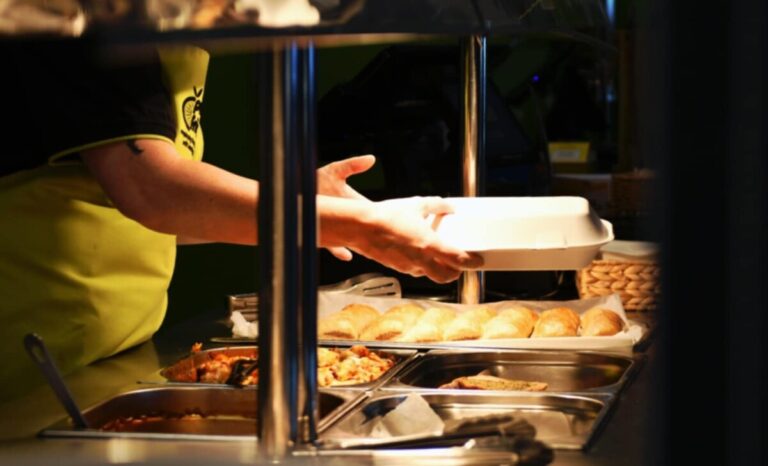 Serving food at JHQ