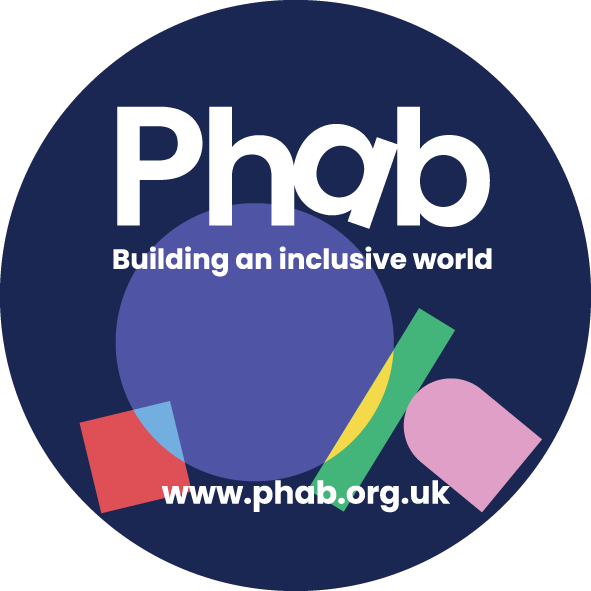 Phab circular logo with tagline ''Building an inclusive world'